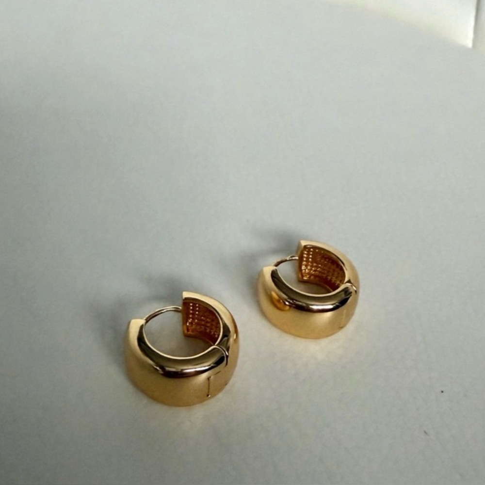 Quince Chunky Gold Hoop Earrings 14k Vermeil